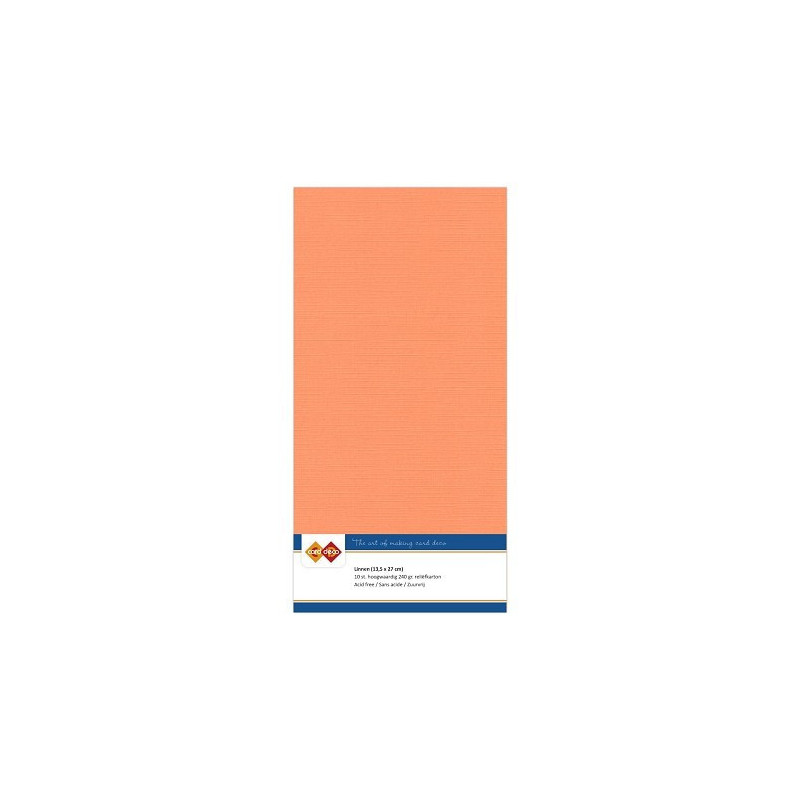 Card Deco Essentials - Linen Cardstock A4 - Soft Orange