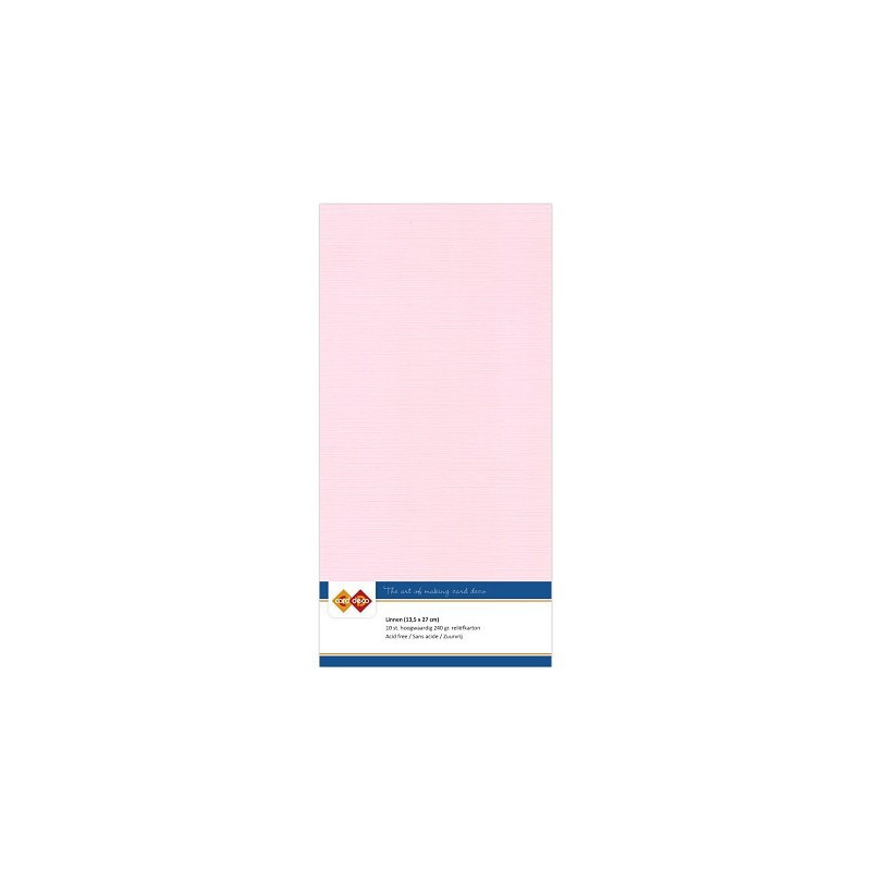 Card Deco Essentials - Linen Cardstock A4 - Light Pink