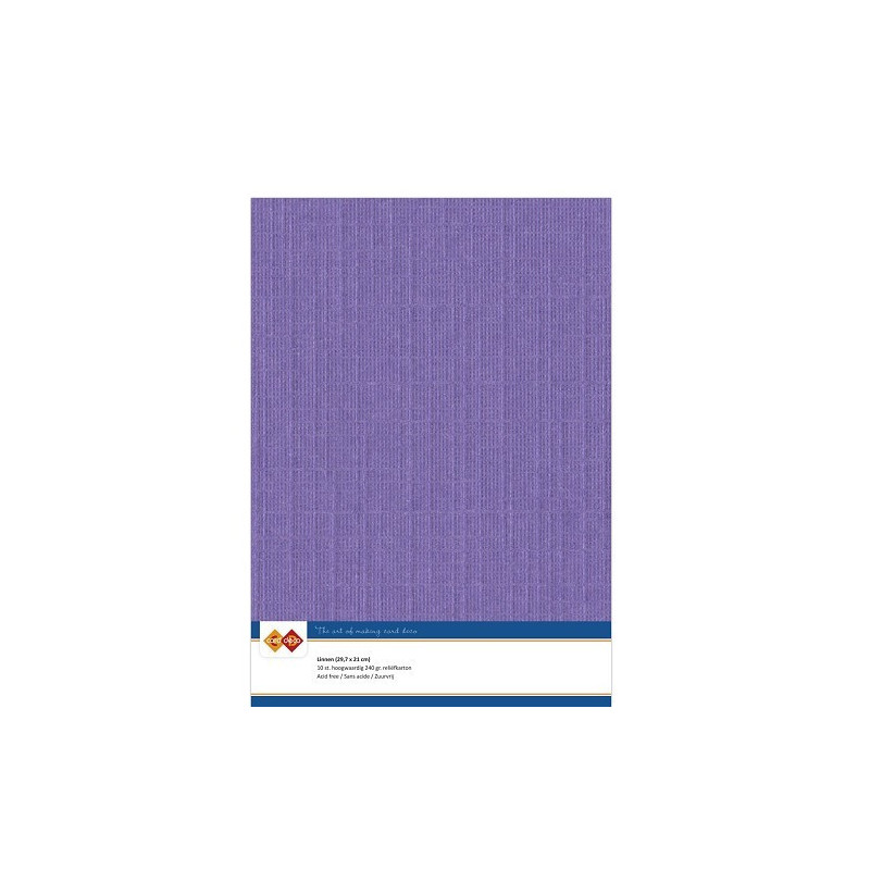 Card Deco Essentials - Linen Cardstock A4 - Violet