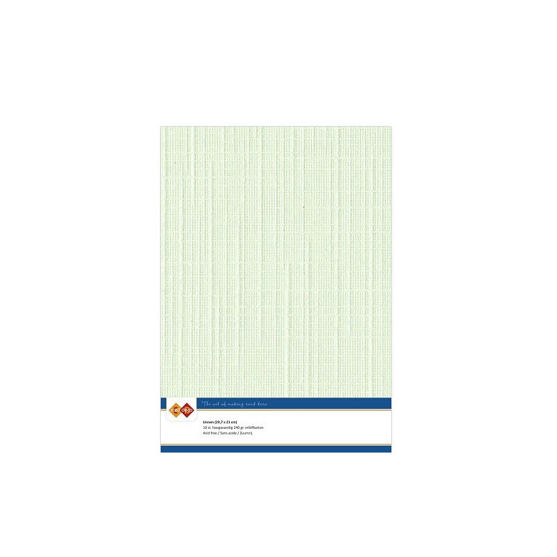 Card Deco Essentials - Linen Cardstock A4 - Light Green
