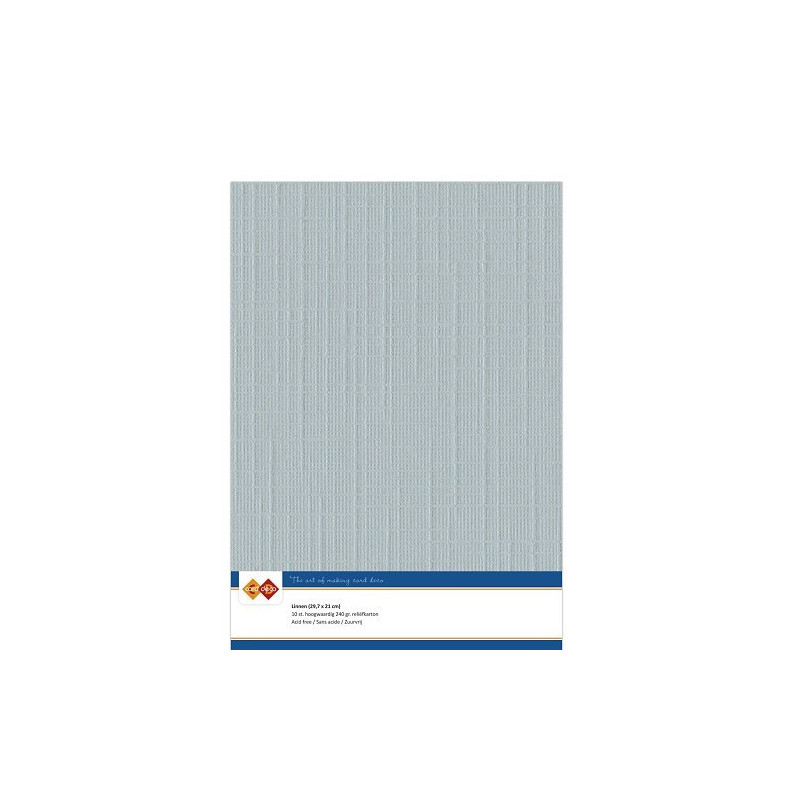 Card Deco Essentials - Linen Cardstock A4 - Grey