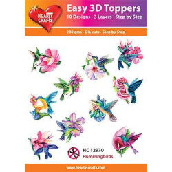Easy 3D Toppers - Hummingbirds