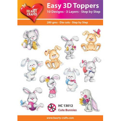 Easy 3D Toppers - Cute Bunnies