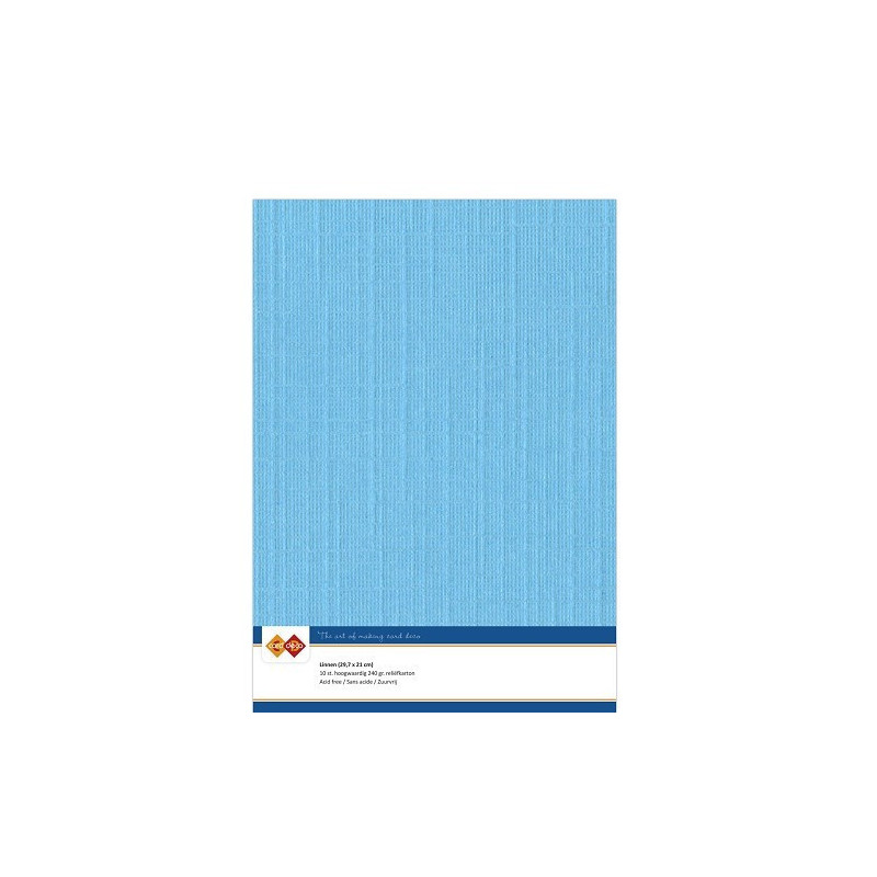 Card Deco Essentials - Linen Cardstock A4 - Sky Blue