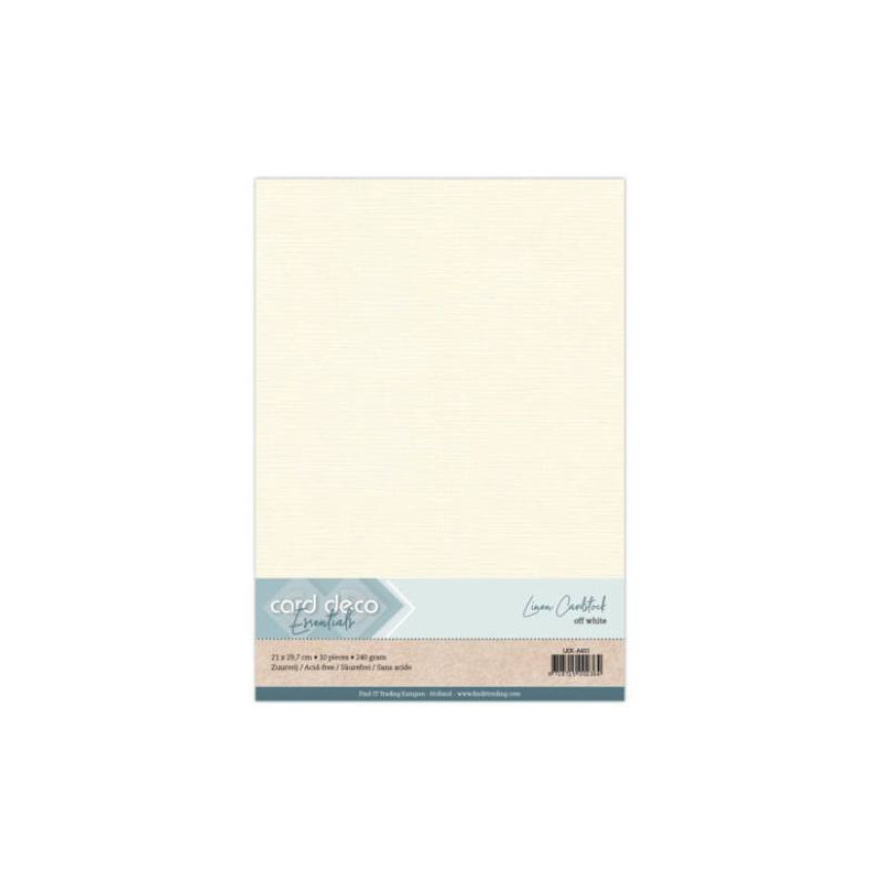 Card Deco Essentials - Linen Cardstock A4 - Off White (NYNY)