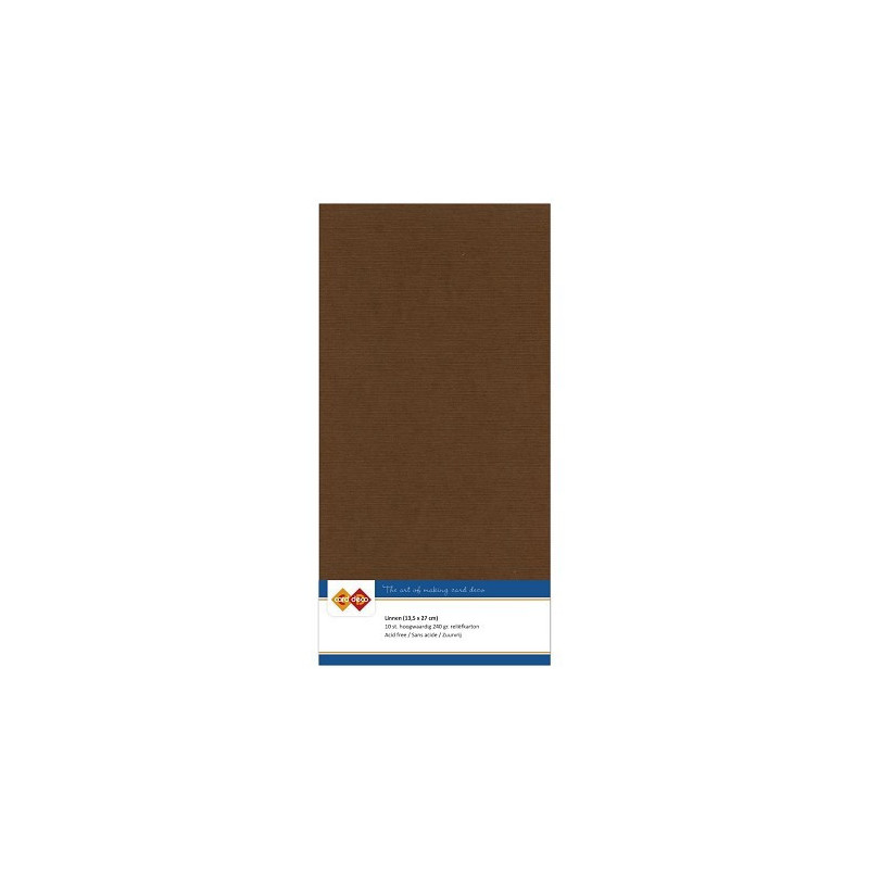 Card Deco Essentials - Linen Cardstock A4 - Chocolate Brown (NY)