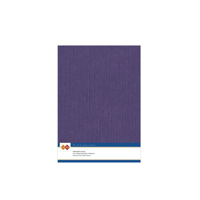 Card Deco Essentials - Linen Cardstock A4 - Dark Purple (NY)