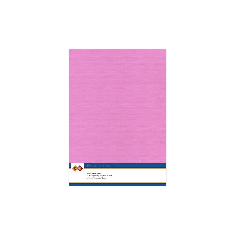 Card Deco Essentials - Linen Cardstock A4 - Fuchsia
