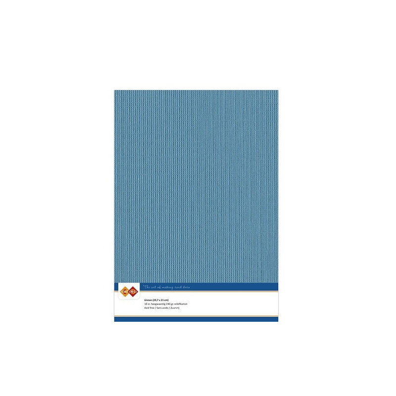 Card Deco Essentials - Linen Cardstock A4 - Sea Blue (NY)