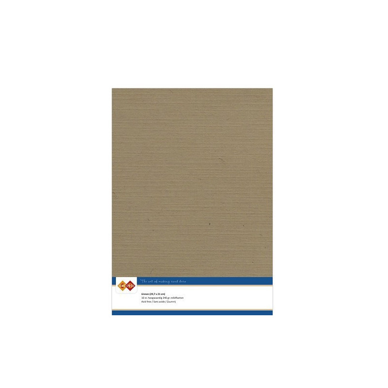 Card Deco Essentials - Linen Cardstock A4 - Mocha (NY)