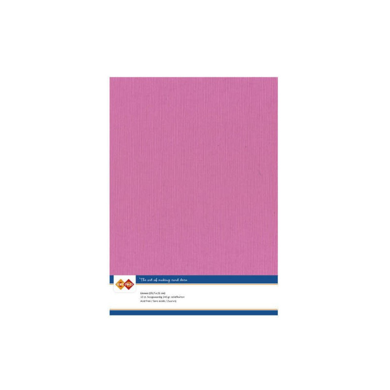 Card Deco Essentials - Linen Cardstock A4 - Bright Pink (NY)