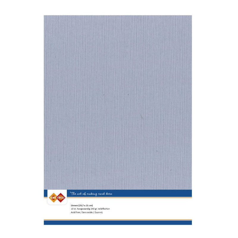 Card Deco Essentials - Linen Cardstock A4 - Old Blue (NY)