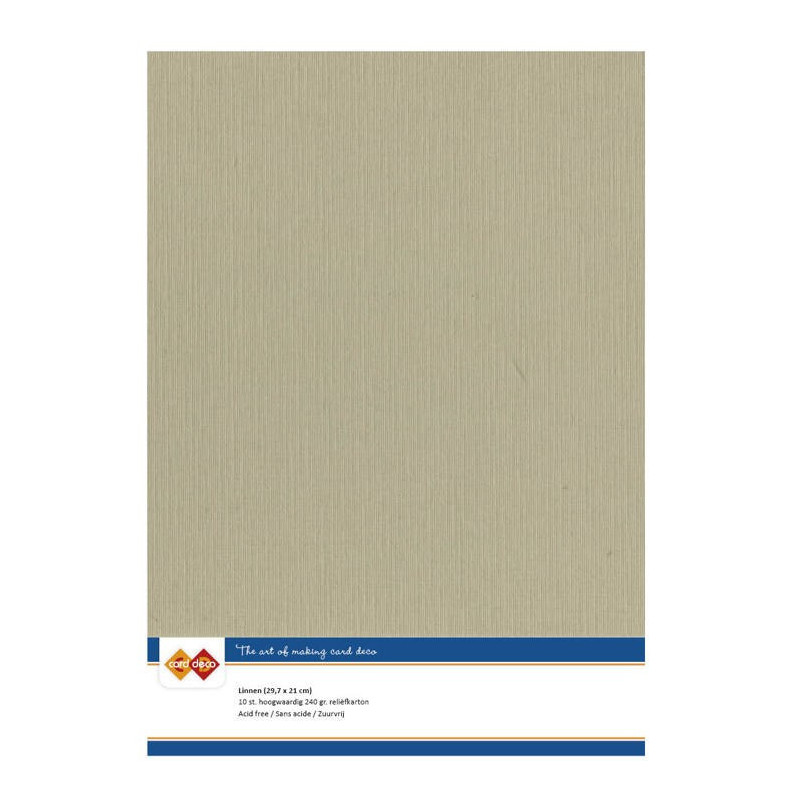 Card Deco Essentials - Linen Cardstock A4 - Taupe