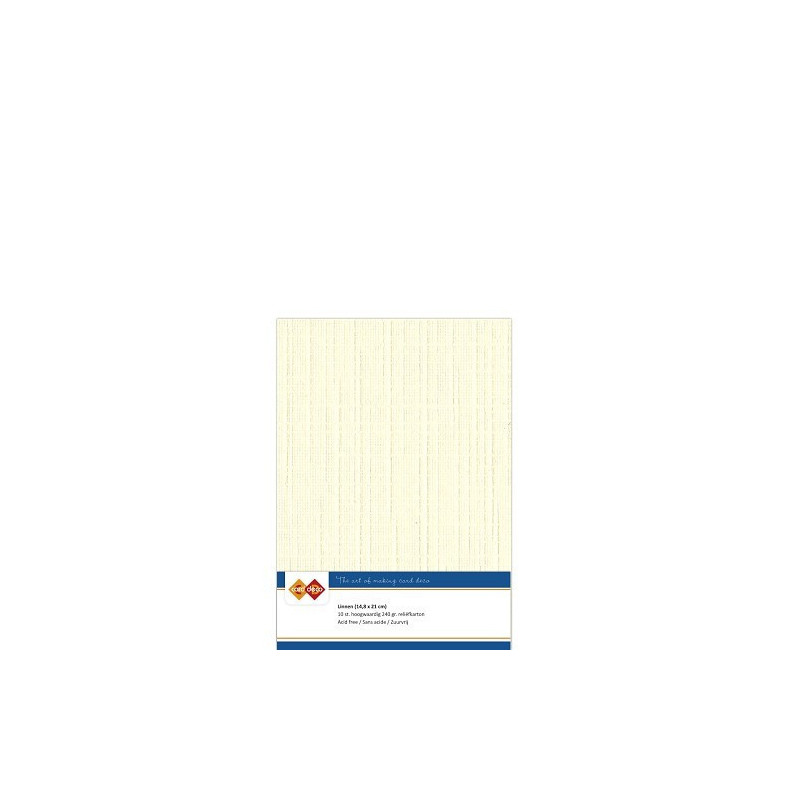 Card Deco Essentials - Linen Cardstock A5 - Cream