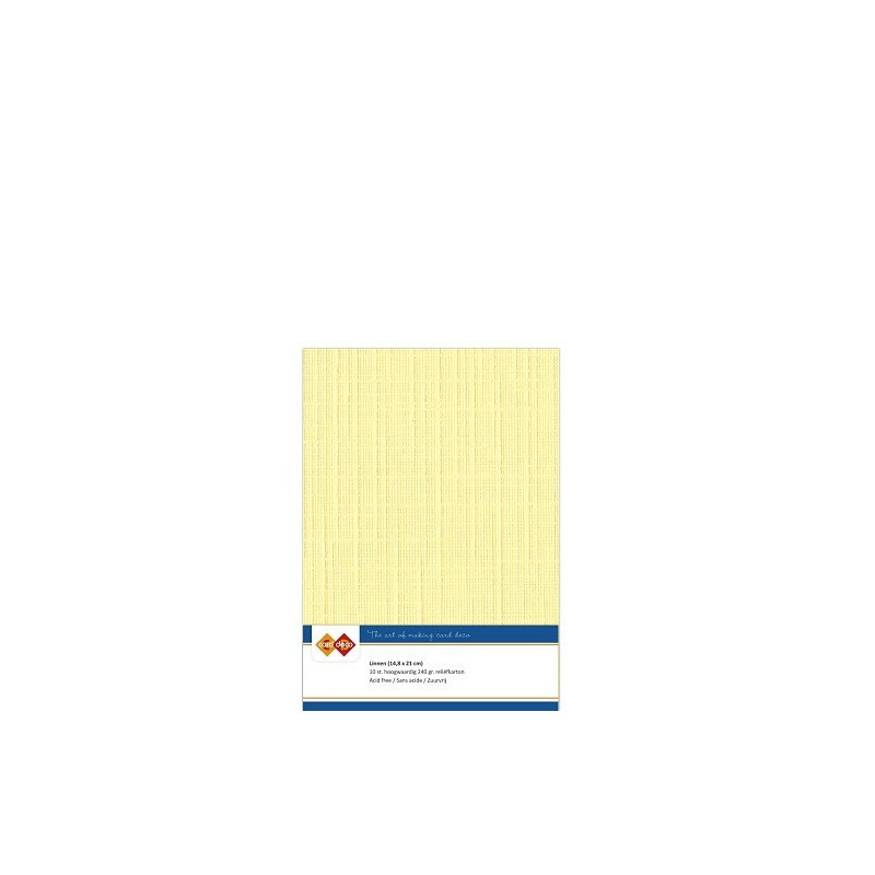 Card Deco Essentials - Linen Cardstock A5 - Yellow