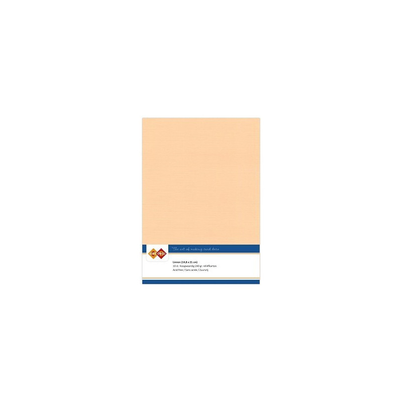 Card Deco Essentials - Linen Cardstock A5 - Salmon