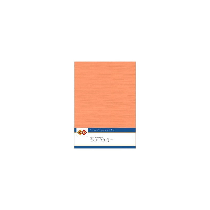 Card Deco Essentials - Linen Cardstock A5 - Soft Orange