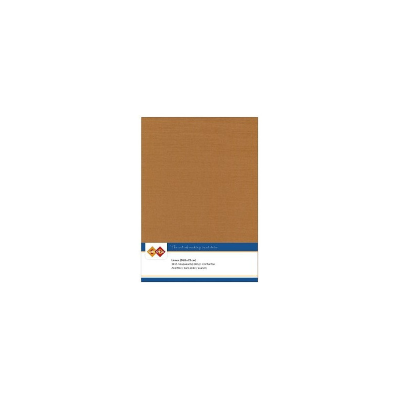 Card Deco Essentials - Linen Cardstock A5 - Coffee