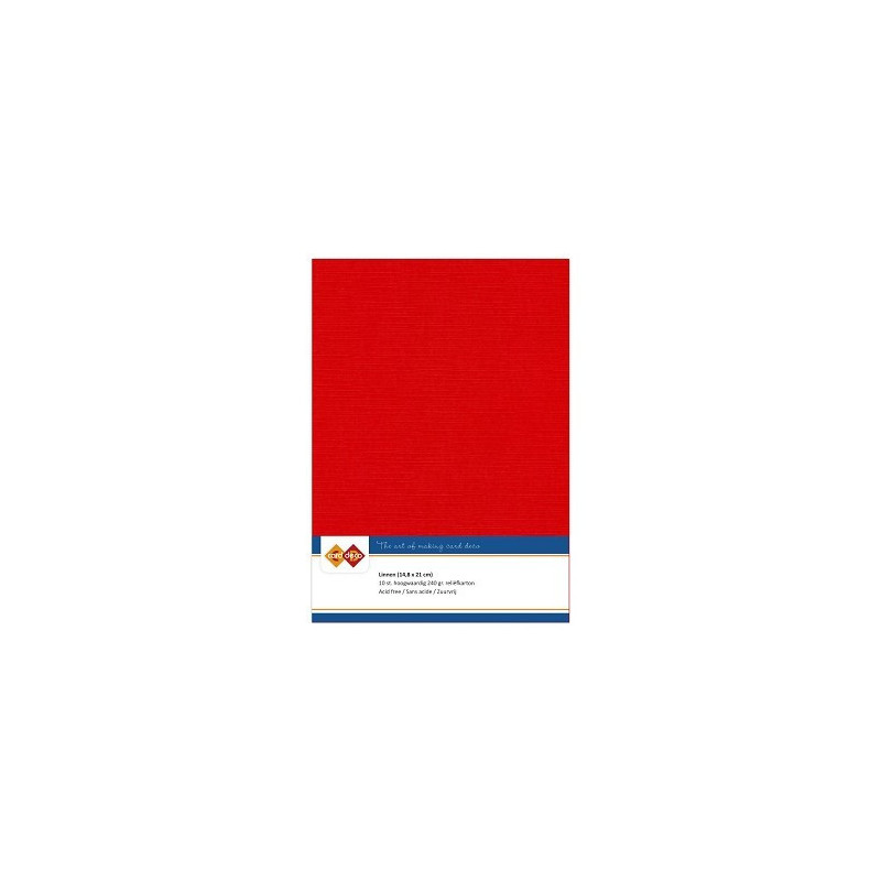Card Deco Essentials - Linen Cardstock A5 - Red