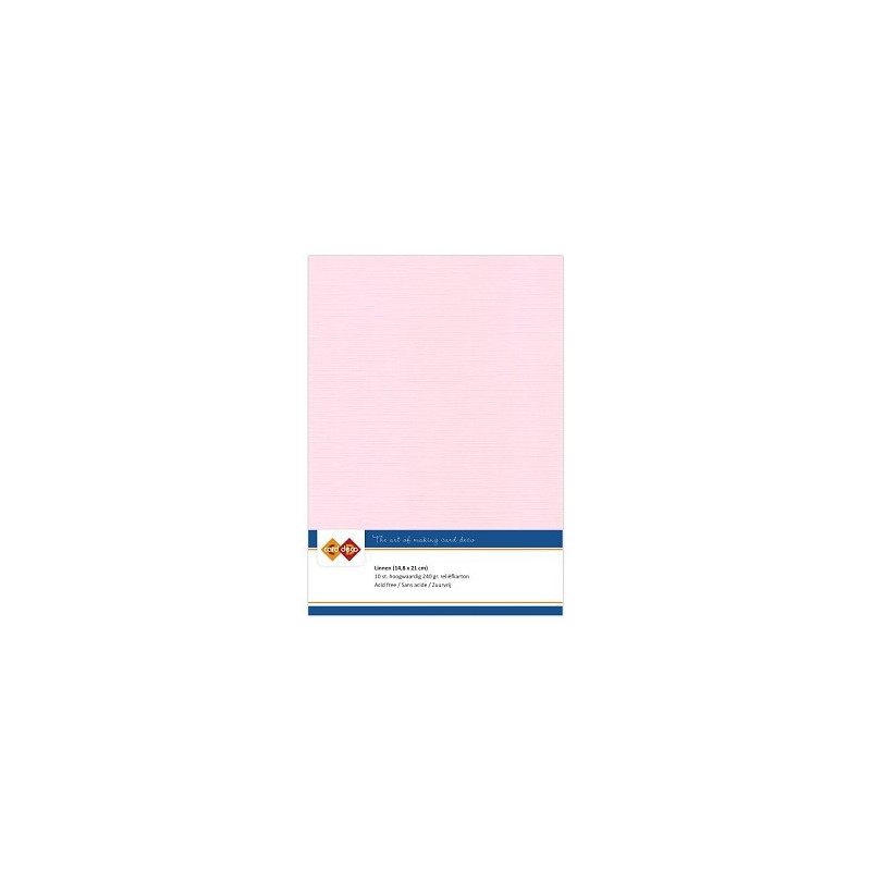 Card Deco Essentials - Linen Cardstock A5 - Light pink