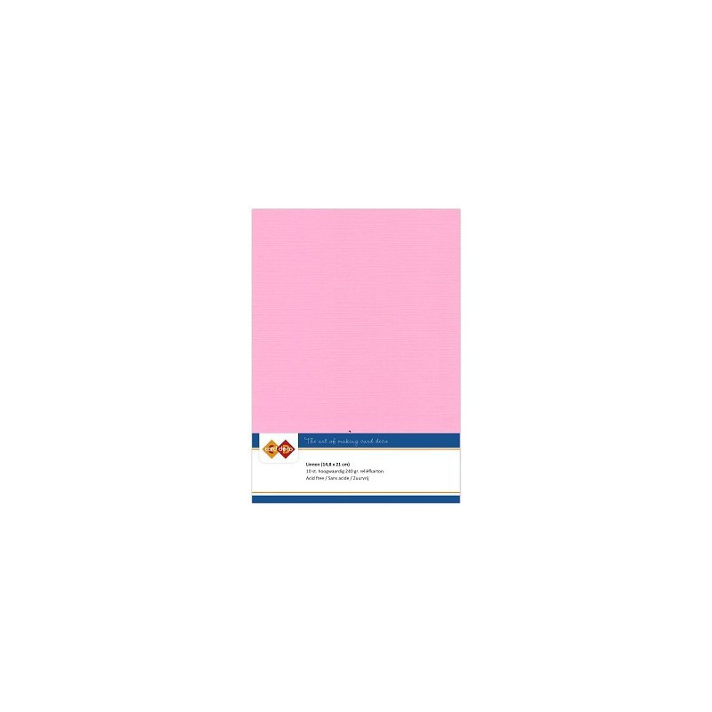 Card Deco Essentials - Linen Cardstock A5 - Pink
