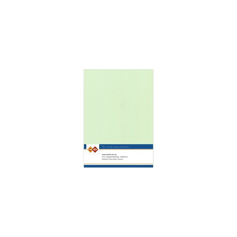 Card Deco Essentials - Linen Cardstock A5 - Light Green