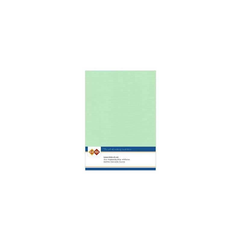 Card Deco Essentials - Linen Cardstock A5 - Medium Green