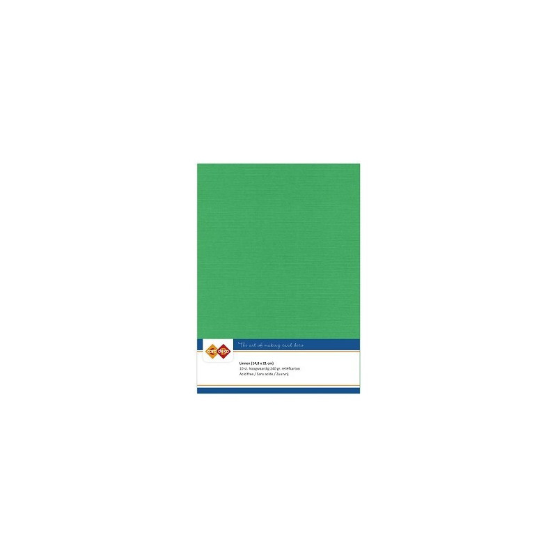 Card Deco Essentials - Linen Cardstock A5 - Green