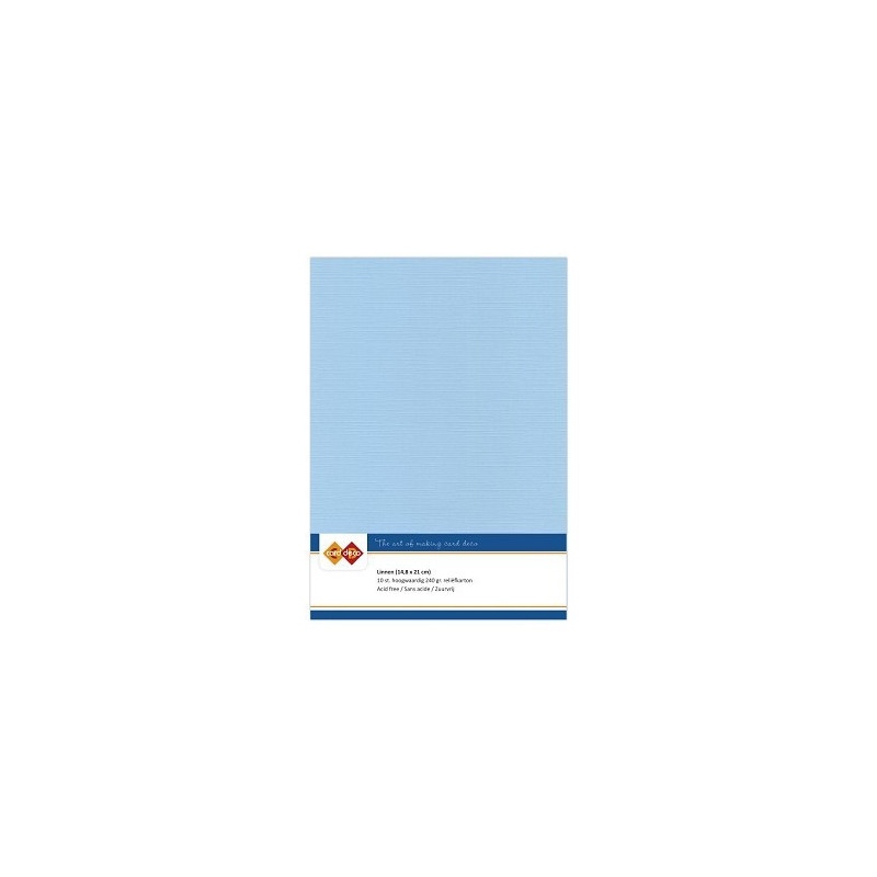 Card Deco Essentials - Linen Cardstock A5 - Soft Blue