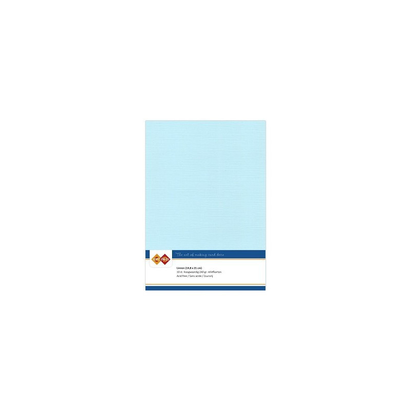 Card Deco Essentials - Linen Cardstock A5 - Baby Blue