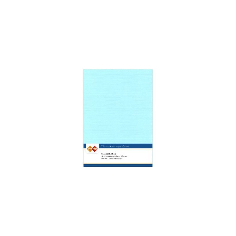 Card Deco Essentials - Linen Cardstock A5 - Light blue