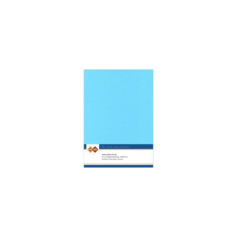 Card Deco Essentials - Linen Cardstock A5 - Sky Blue