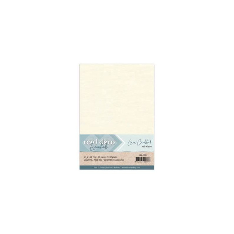 Card Deco Essentials - Linen Cardstock A5 - Off White (NY NY)