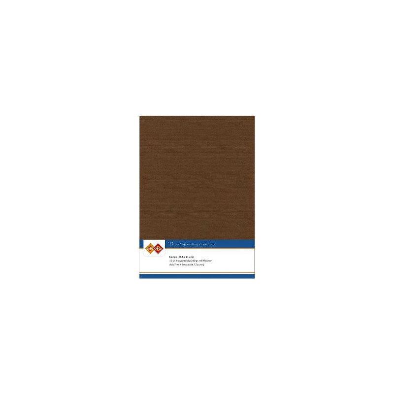 Card Deco Essentials - Linen Cardstock A5 - Chocolate Brown (NY)