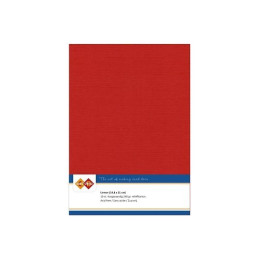 Card Deco Essentials - Linen Cardstock A5 - Christmas Red (NY)