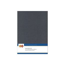 Card Deco Essentials - Linen Cardstock A5 - Dark Grey