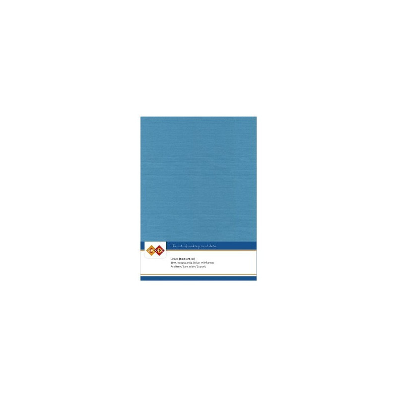 Card Deco Essentials - Linen Cardstock A5 - Sea Blue (NY)
