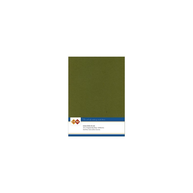 Card Deco Essentials - Linen Cardstock A5 - Basil (NY)