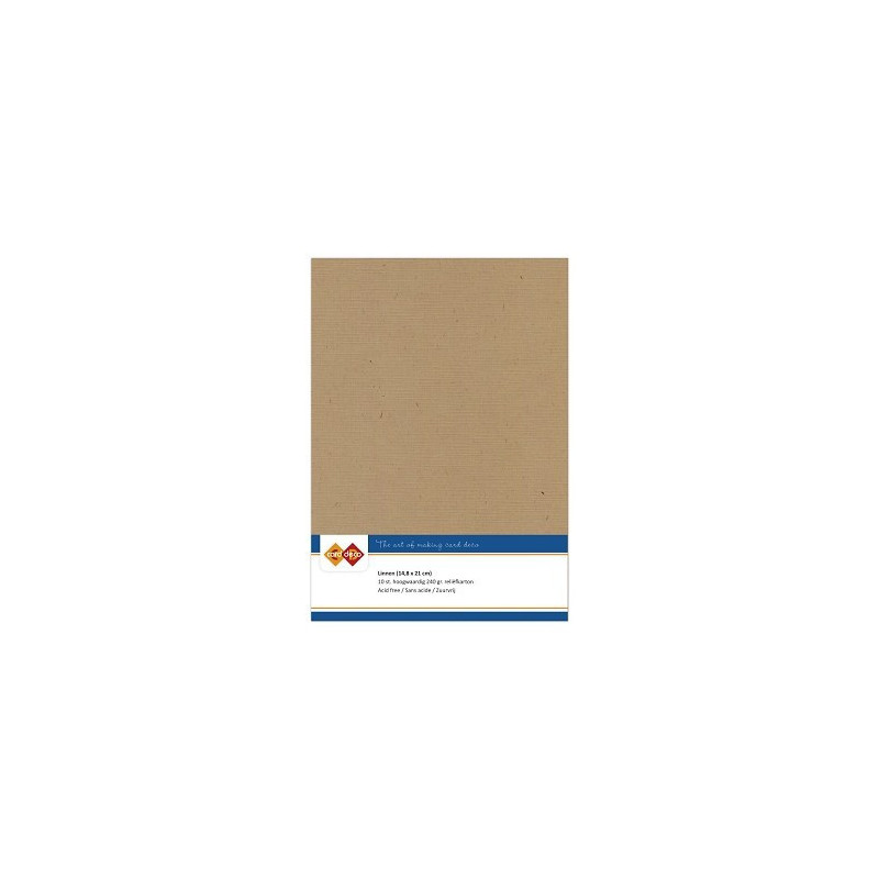 Card Deco Essentials - Linen Cardstock A5 - Kraft Cappuccino (NY)