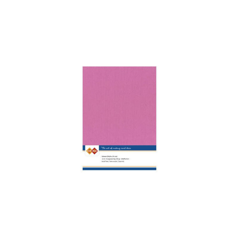 Card Deco Essentials - Linen Cardstock A5 - Bright Pink (NY)