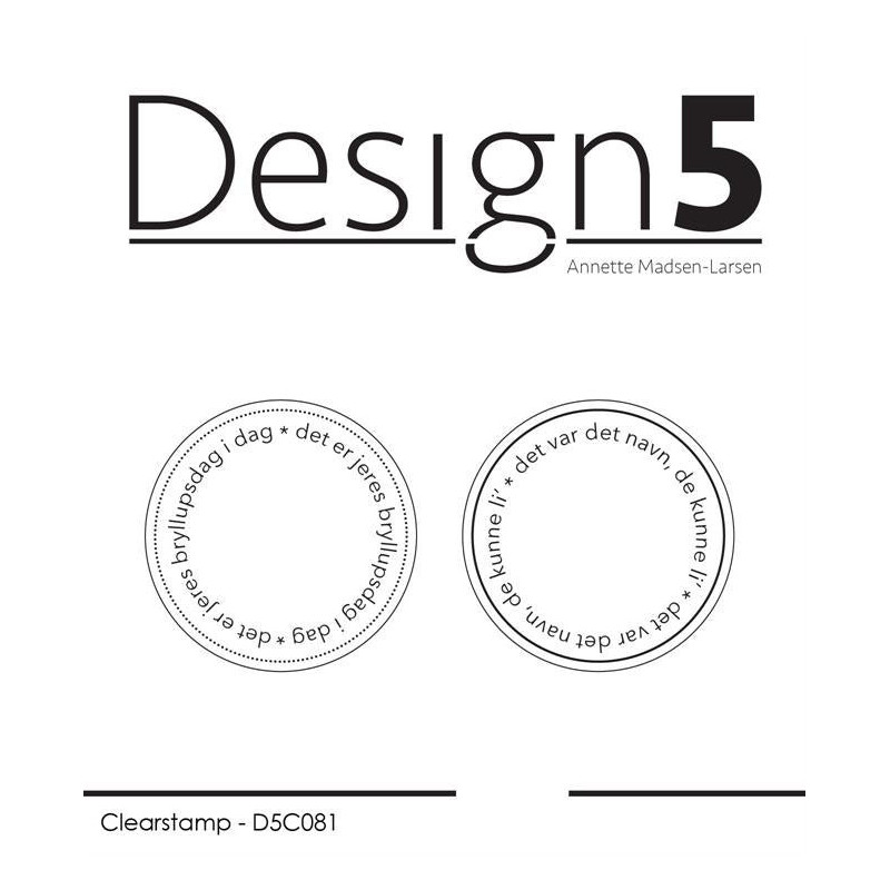 Design5 - Stempel - Circles Bryllupsdag & Navn - D5C081