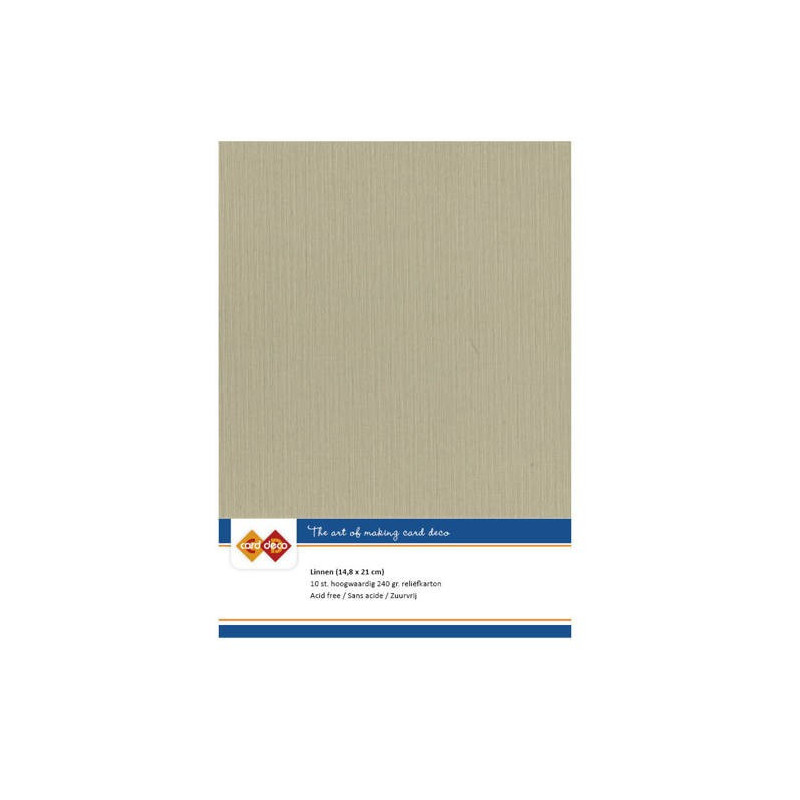 Card Deco Essentials - Linen Cardstock A5 - Taupe