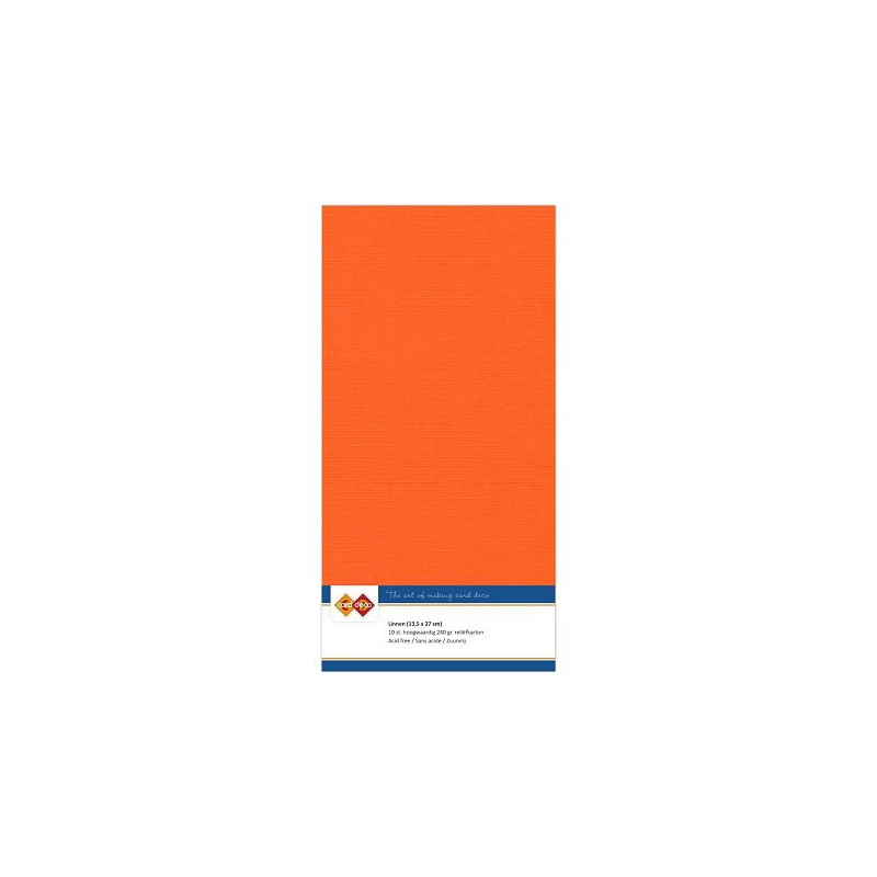 Card Deco Essentials - Linen Cardstock 4K - Orange