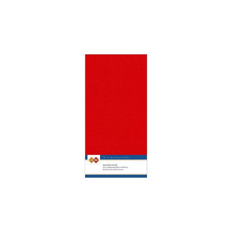 Card Deco Essentials - Linen Cardstock 4K - Red