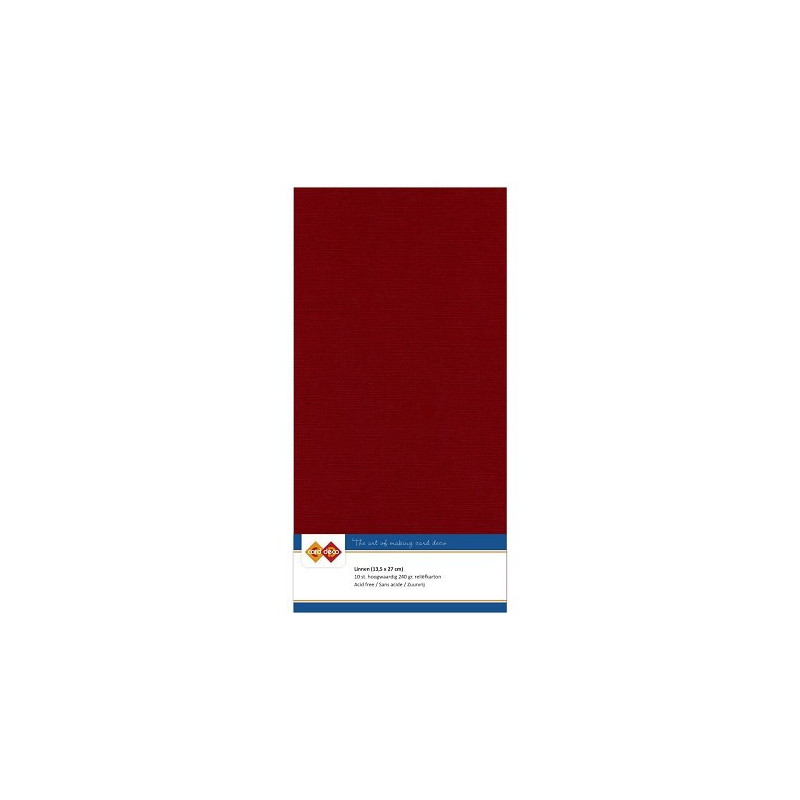 Card Deco Essentials - Linen Cardstock 4K - Burgundy
