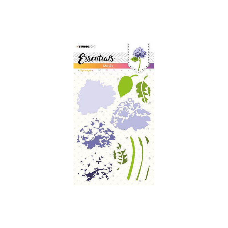 Studio Light - Layered Stencil - Essentials - Hydrangea - SL-ES-MASK124
