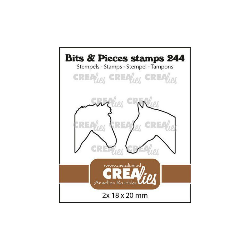 CREAlies - Clearstamp - Bits & Pieces - Horse Heads Outline