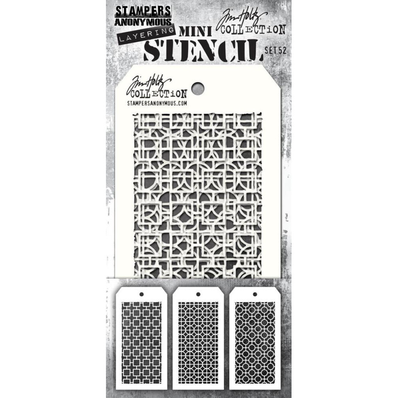 Stampers Anonymous - Tim Holtz - Layered Mini Stencil Set 52