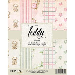 Reprint - Papirpakke 15x15 - Teddy - RPP073