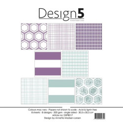 Design5 - Papirpakke 30.5x30.5 - Purple Sky - D5P8017